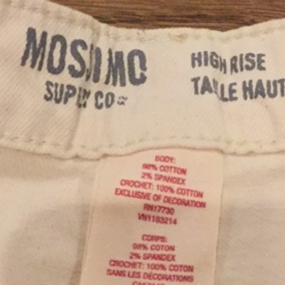 MOSSIMO SHORT FLORAL CROCHET HIGH RISE CREAM 15 - Picture 4 of 4